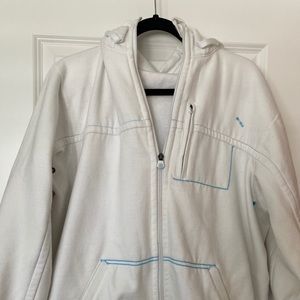 Oversized White Lulu lemon zip up hoodie